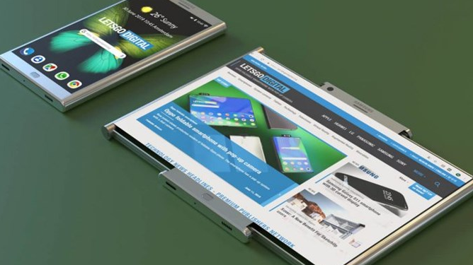 三星伸缩屏幕设计专利曝光：可向左右伸长